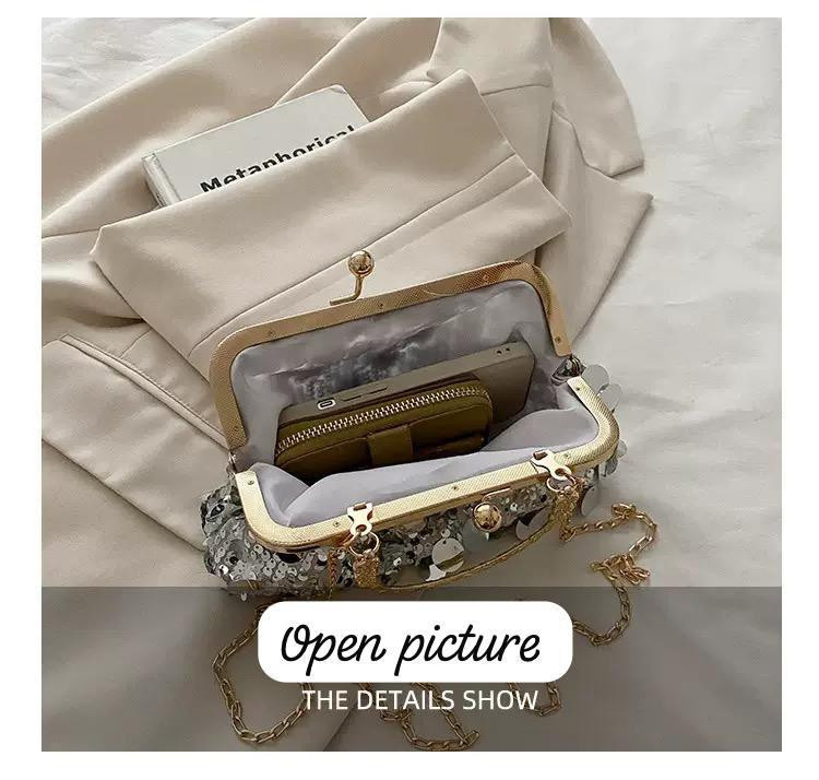 Mastyle® Beaded Handbag For Women With Sequins And Designer Surface For Festive Programs And Gatherings